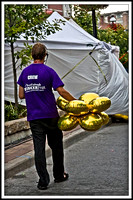 The staff had a hard time keeping the balloons together